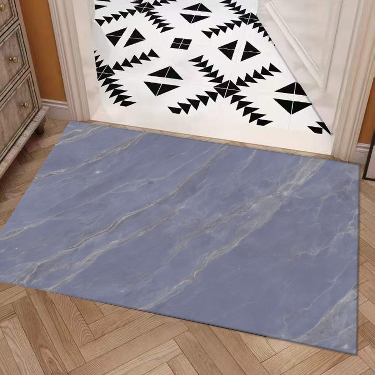 Vitaera Style Carpet : Periwinkle With Light Gray And White Veining Pattern – UtopiaFashion