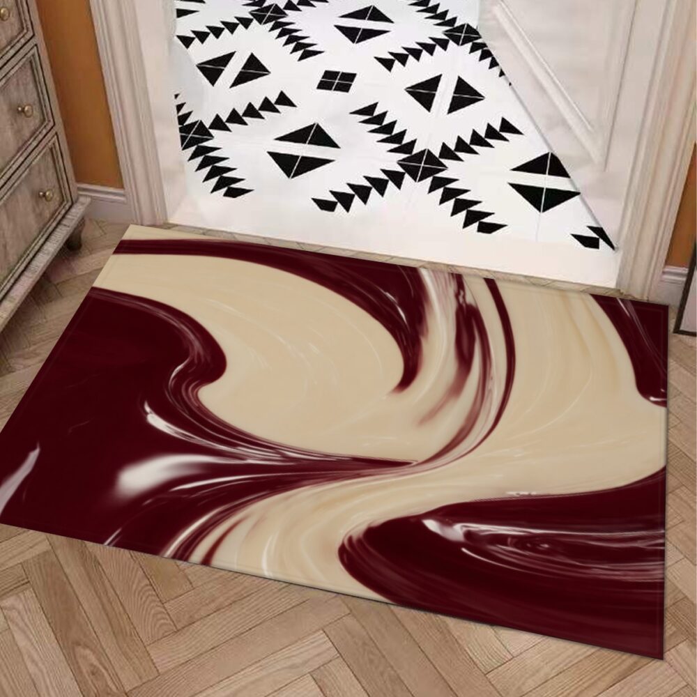 Color Blending Style Carpet : Burgundy And Ivory Pattern – UtopiaFashion