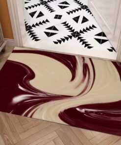 Color Blending Style Carpet : Burgundy And Ivory Pattern – UtopiaFashion