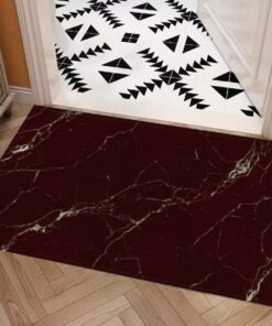 Vitaera Style Carpet : Burgundy And Maroon With Cream And Gold Veining Pattern – UtopiaFashion