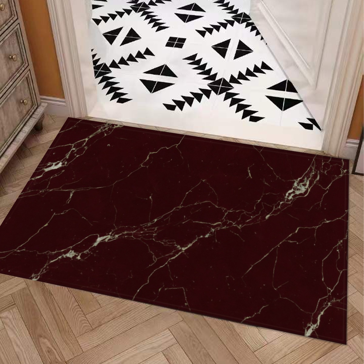 Vitaera Style Carpet : Burgundy And Maroon With Cream And Gold Veining Pattern – UtopiaFashion