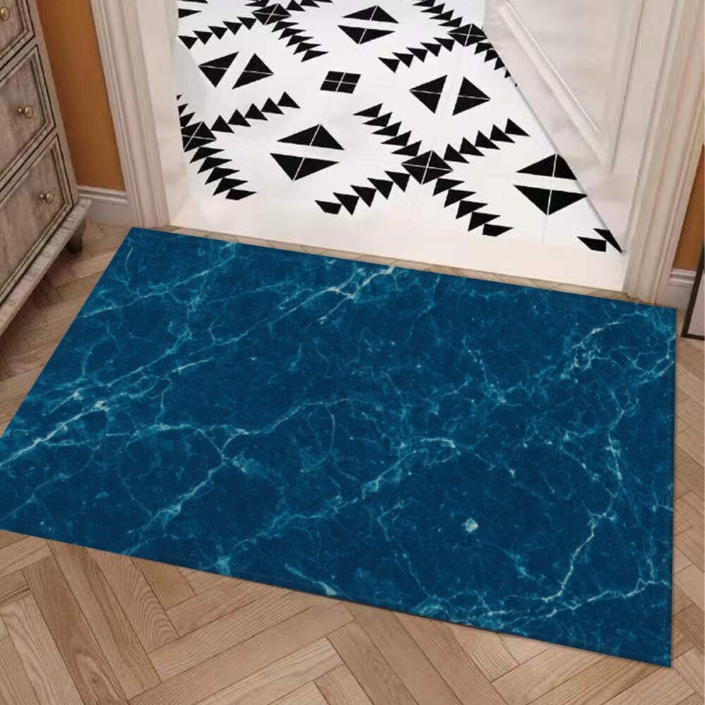 Vitaera Style Carpet : Cerulean Blue With Silver Veining Pattern – UtopiaFashion