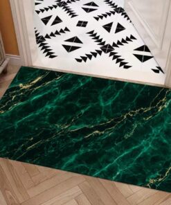 Vitaera Style Carpet : Deep Green And Teal With White And Gold Veining Pattern – UtopiaFashion