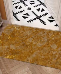 Vitaera Style Carpet : Golden With Ivory And Muted Gray Veining Pattern – UtopiaFashion