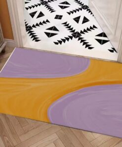 Color Blending Style Carpet : Lilac And Saffron And Taupe Pattern – UtopiaFashion