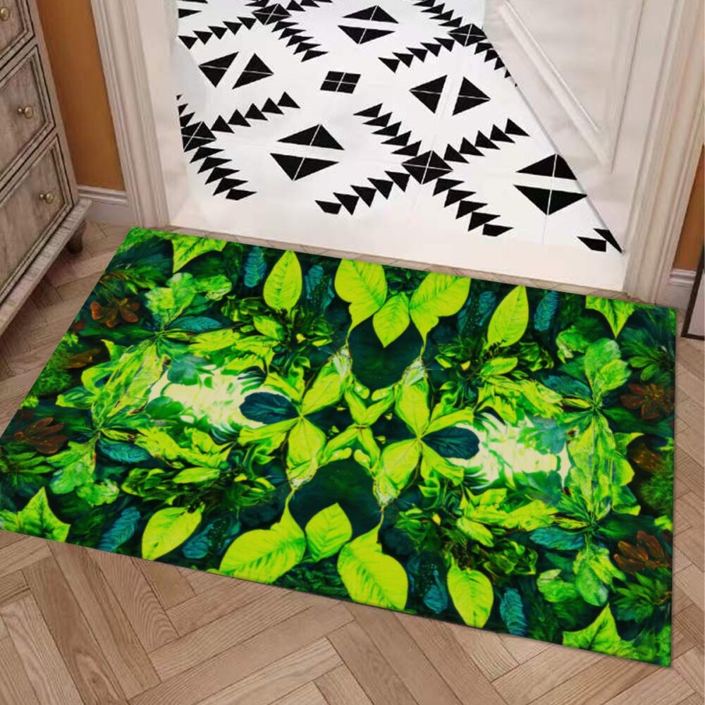 Symmetry Style Carpet : Nature-Inspired Leaf Reflections Pattern – UtopiaFashion