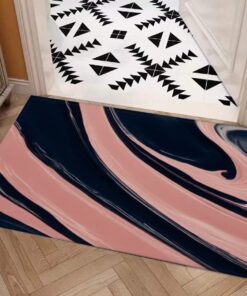 Color Blending Style Carpet : Navy And Blush Pattern – UtopiaFashion