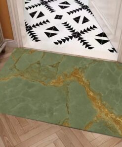 Vitaera Style Carpet : Sage Green With Golden Veining Pattern – UtopiaFashion