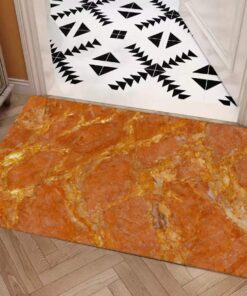 Vitaera Style Carpet : Tangerine With Golden Veining Pattern – UtopiaFashion