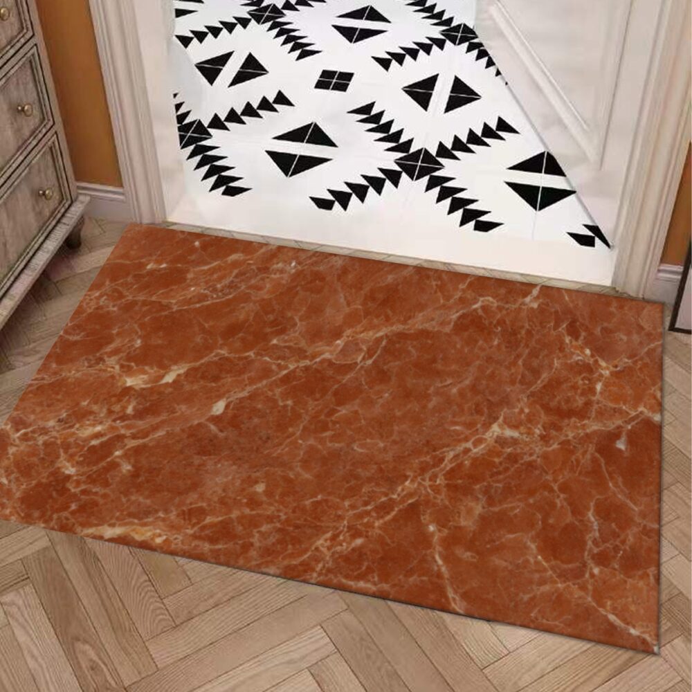 Vitaera Style Carpet : Terracotta And Clay With Cream And White Veining Pattern – UtopiaFashion