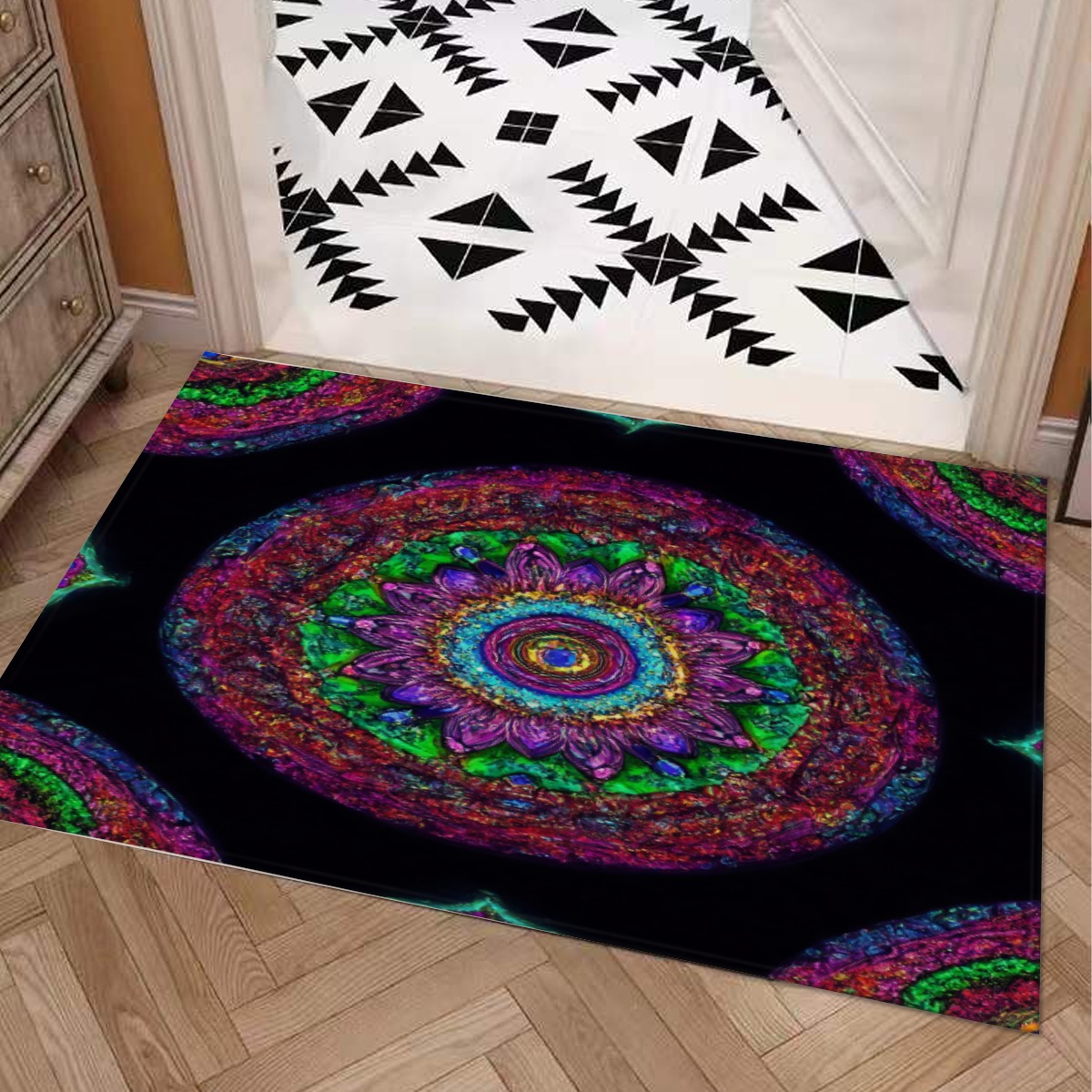 Symmetry Style Carpet : Vibrant Mandala Illusion Pattern – UtopiaFashion