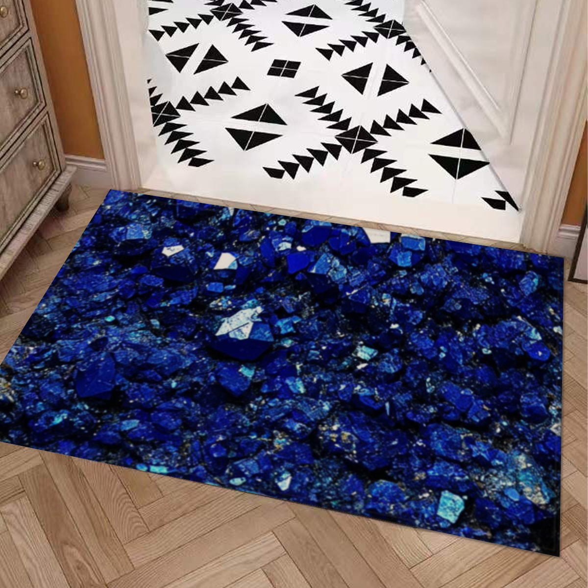 Ore Style Carpet : Deep Blue Color Azurite Pattern – UtopiaFashion