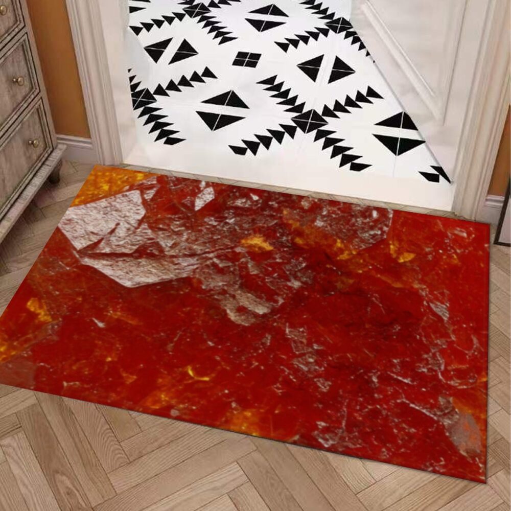 Ore Style Carpet : Red And Orange Color Carnelian Pattern – UtopiaFashion