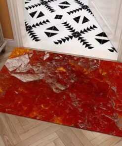 Ore Style Carpet : Red And Orange Color Carnelian Pattern – UtopiaFashion